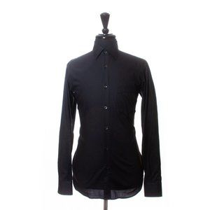 Signum Black Geometric Weave Modern Fit Shirt